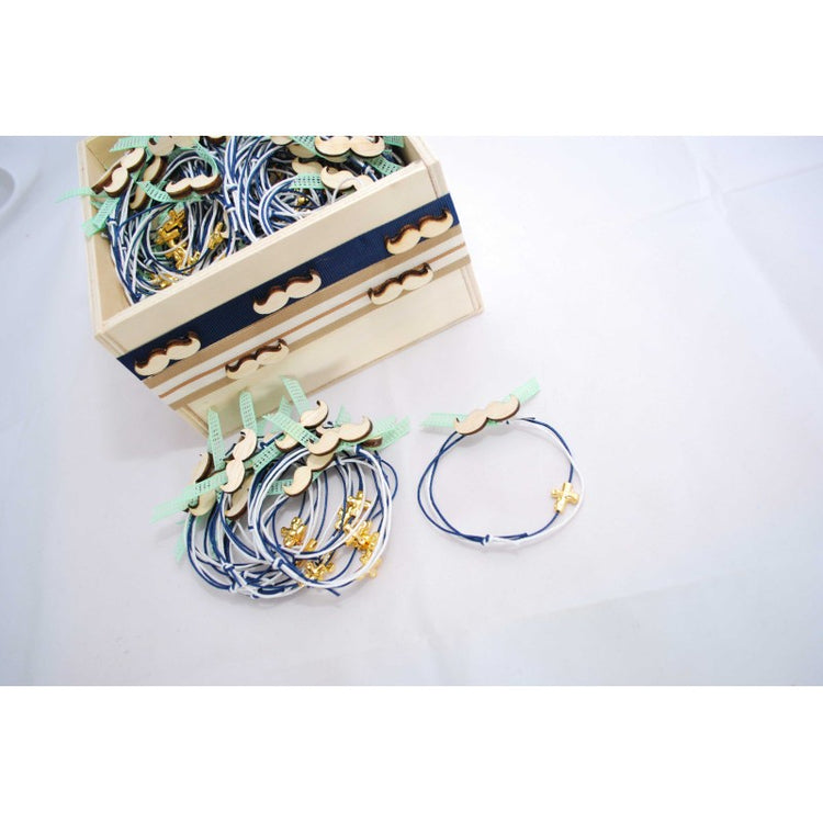 Μαρτυρικό βραχιόλι μουστάκι ξύλινο με ιδιαίτερο σταυρό