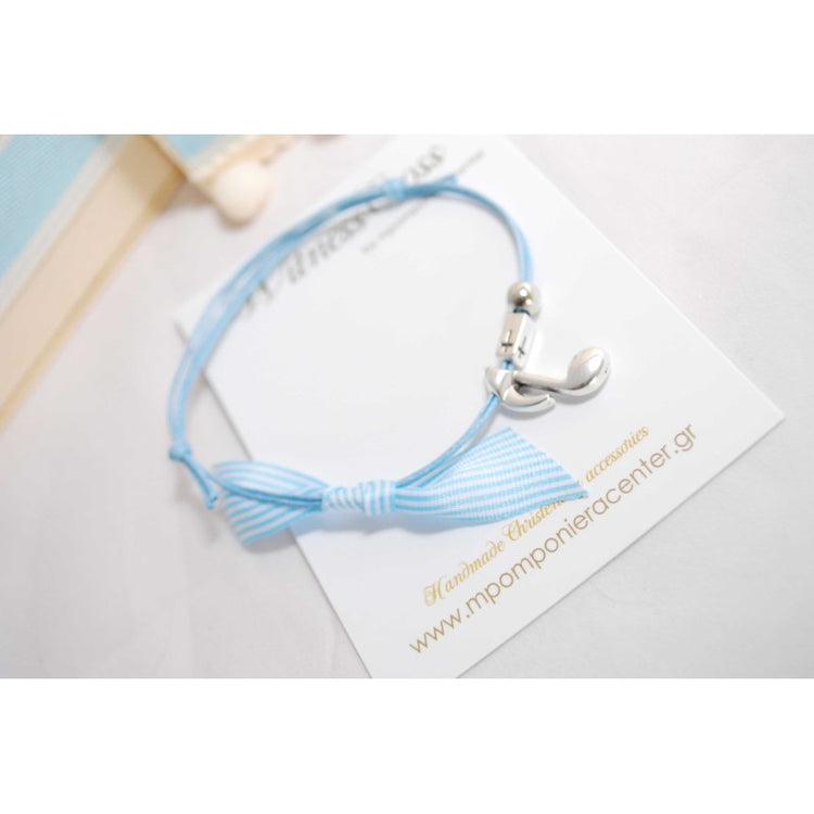 Μαρτυρικό βραχιόλι νότα με θέμα μουσική σε σιέλ αποχρώσεις