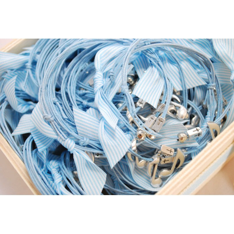 Μαρτυρικό βραχιόλι νότα με θέμα μουσική σε σιέλ αποχρώσεις