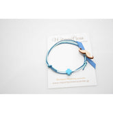 Μαρτυρικό βραχιόλι μουστάκι ξύλινο σε σιέλ-μπλέ σκούρο