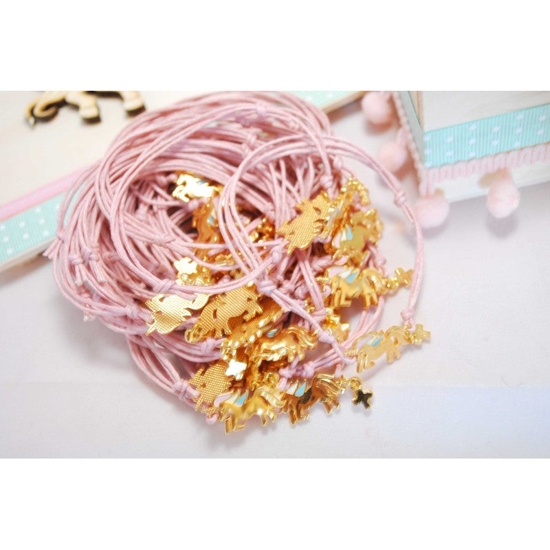 Μαρτυρικό βραχιόλι μονόκερος - unicorn  με βεραμάν κορδόνι