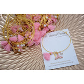 Μαρτυρικό βραχιόλι γοργόνα με ουρά γοργόνας με φούντα ροζ