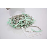 Μαρτυρικό βραχιόλι με ασημί σταυρό, γκρι κορδόνι και βεραμάν κορδέλα