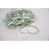 Μαρτυρικό βραχιόλι με ασημί σταυρό, γκρι κορδόνι και βεραμάν κορδέλα