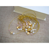 Μαρτυρικό βραχιόλι με σταυρό, ροζ χάντρα, πέρλα λευκή εξαιρετικής ποιότητας & αισθητικής